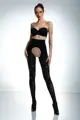 Patterned crotchless tights MYSTIQUE 60 DEN Amour