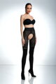 Crotchless tights with gold logo CAT GIRL 30/50 DEN Amour