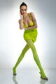 Seductive crotchless shiny tights HIP GLOSS 20 DEN Amour