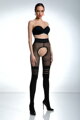 Luxurious crotchless tights with rhinestones VENUS 30/60 DEN Amour