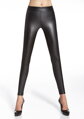 Women's fashionable leather leggings ELEN 200 DEN BasBleu