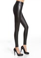 Women's fashionable leather leggings ELEN 200 DEN BasBleu