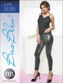 Leather leggings with decorative lace LUNA 200 DEN BasBleu