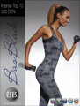Patterned sports top INTENSE 70 BasBleu