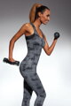 Patterned sports top INTENSE 70 BasBleu