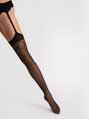 Black stockings for garter belt  O4113 SOGNO 20 DEN Fiore