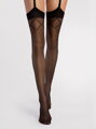 Black stockings for garter belt  O4113 SOGNO 20 DEN Fiore