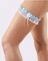 Blue and white bridal garter AWINION PW-30 Julimex