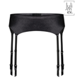 Smooth black garter belt ORCHID Julimex