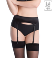 Smooth black garter belt ORCHID Julimex