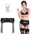 Smooth black garter belt ORCHID Julimex