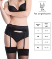 Smooth black garter belt ORCHID Julimex