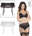 Wide lace garter belt LILLY Julimex