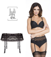Wide lace garter belt LILLY Julimex