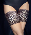 Leopard print anti-chafing thigh bands OPASKI 03 Knittex
