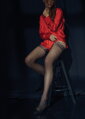 Fishnet stockings with leopard band PLAYFUL Knittex