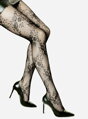 Fishnet tights with flowers № 015 Lores