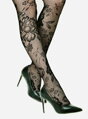 Black tights with big flowers № 016 Lores