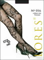 Black tights with big flowers № 016 Lores