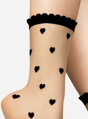 Thin socks with hearts CUORI 20 DEN Lores