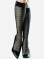 Patterned knee socks with velvet surface DANIELA 40 DEN Lores
