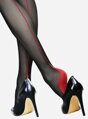 Elegant tights with a red seam RIGA ROSSA 20 DEN Lores