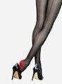 Elegant tights with a red seam RIGA ROSSA 20 DEN Lores