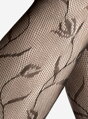 Fishnet tights with flowers SAVONA Lores