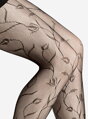 Fishnet tights with flowers SAVONA Lores