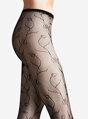 Fishnet tights with flowers SAVONA Lores