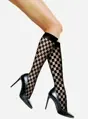 Knee socks with checkerboard pattern SCACCHI 20 DEN Lores