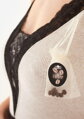 Striped bodysuit from coffee fiber CAFE BOMBON POUPEE Marilyn