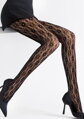 Elegant fishnet tights with a flower pattern CHARLY B15 Marilyn