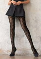 Elegant fishnet tights with a flower pattern CHARLY B15 Marilyn