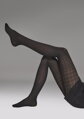 Women's jacquard tights with floral pattern CHARLY D14 Marilyn