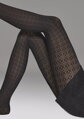 Women's jacquard tights with floral pattern CHARLY D14 Marilyn
