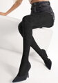 Fancy women's tights with black 3D roses GRACE B04 40 DEN Marilyn