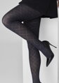 Tights with bold jacquard diamond pattern GRACE F02 Marilyn