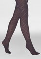 Tights with bold jacquard diamond pattern GRACE F02 Marilyn