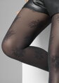 Tights with floral pattern on fine mesh GRACE F22 Marilyn