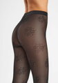 Tights with floral pattern on fine mesh GRACE F22 Marilyn