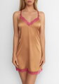 Women's satin nightgown with lace ADRIENNE POUPEE Marilyn