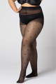 Black plus size tights QUEEN SIZE DIAMOND RAIN 30 DEN Mona