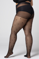 Black plus size tights QUEEN SIZE DIAMOND RAIN 30 DEN Mona