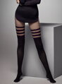 Black mesh tights with stripes LUNA 40 DEN Veneziana