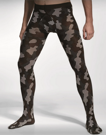 Patterned men's tights MORO 60 DEN Adrian