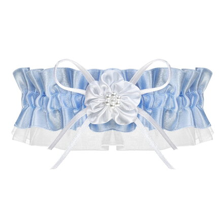 Wedding garter white-blue DUBLIN PW-31 Julimex
