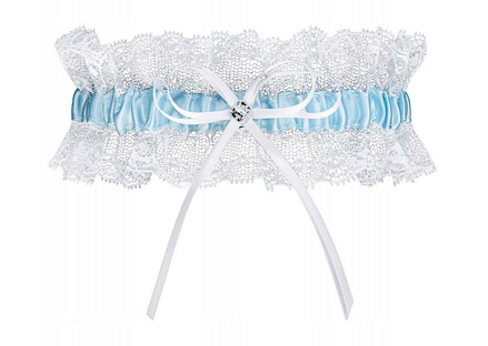 Wedding garter white-blue PRAGA PW-27 Julimex