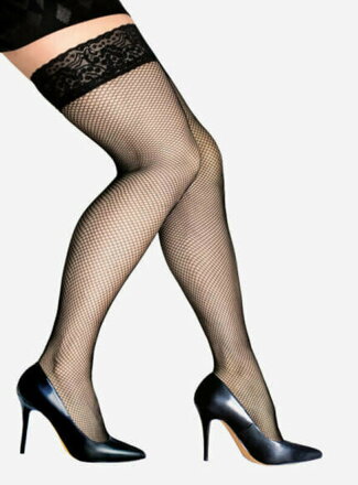 Mesh self-supporting stockings plus size ROYAL PLUS Lores