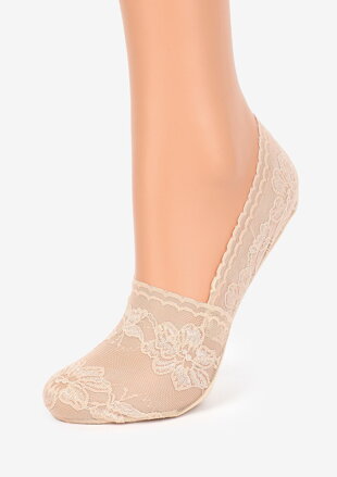 Women's lace no show socks with embroidery LACE Z32 Marilyn